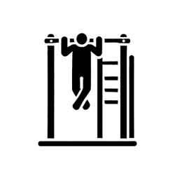 Ejercitarse en estaciones de gimnasia al aire libre